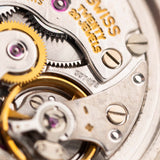 Closeup Photo of a Audemars Piguet Cobra Movement 18k Diamond Blue from the 1990s. 29mm in 18k White Gold with Manual wind movement, Deep blue dial, 32 Diamonds and Adjustable bracelet.