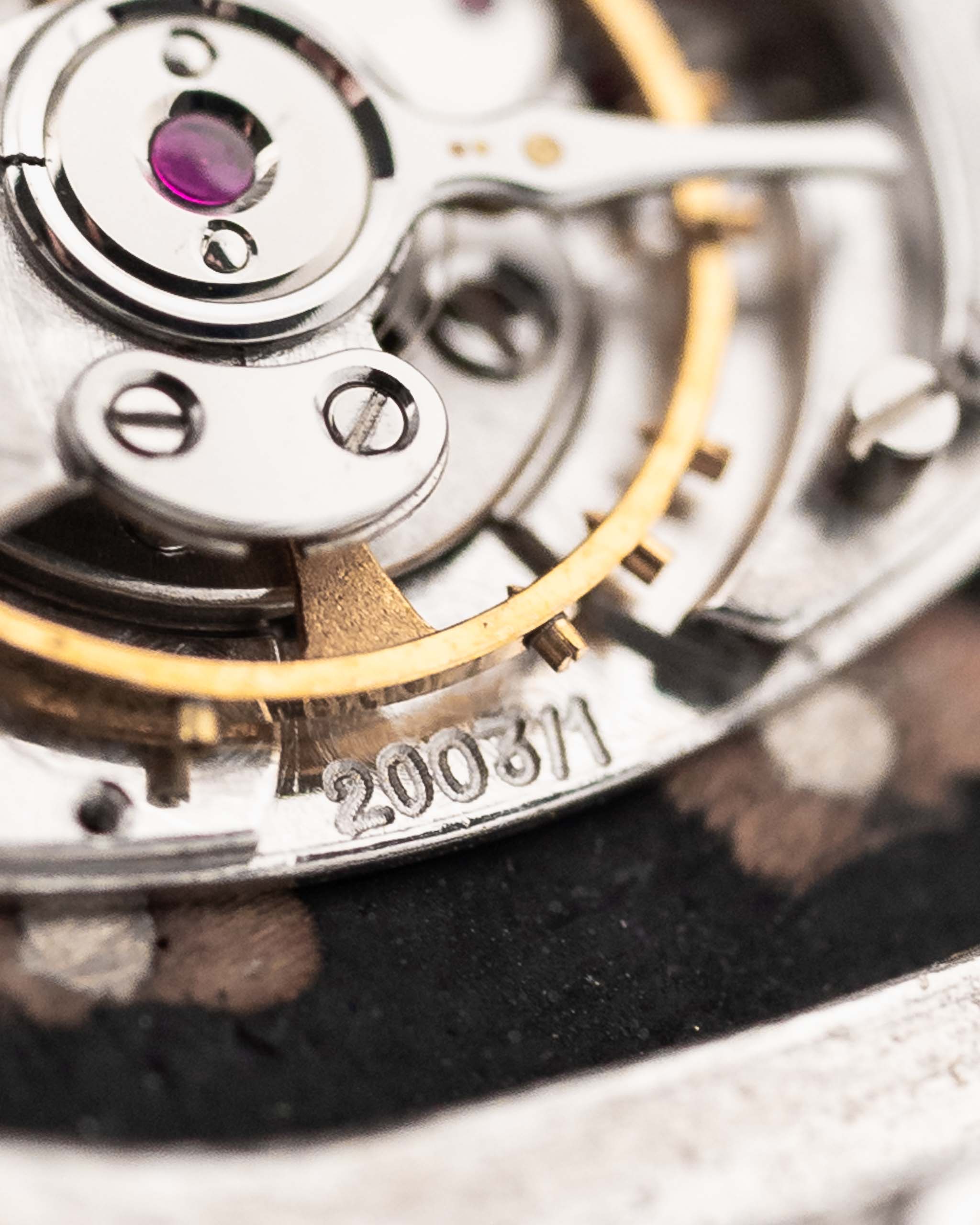 Closeup Photo of a Audemars Piguet Octagon Black Diamond from the 1970s on a wrist. 31.5mm case in 18k White Gold with Manual Wind Caliber 2003, Black Dial with Diamond Markers ad Adjustable 18k Bracelet.