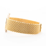 Closeup Photo of a Audemars Piguet Octagon bracelet Two Tone 18k from the 1980s. 30mm with 18k Yellow Gold Case, Golden Aventurine Dial, Manual Wind Movement and Yellow Gold Bracelet.