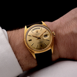 Rolex Day Date Florentine Pie Pan 18k 1963