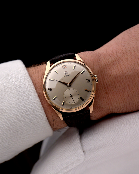Omega Sub Second Jumbo 18k Rose 1947 – GOLDAMMER