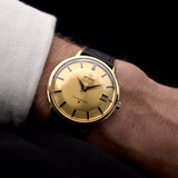 Omega Constellation 18k Date Onyx 1963