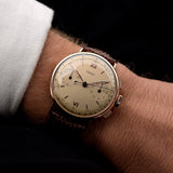 Jaeger Chronograph 18k Rose Jumbo 1940s