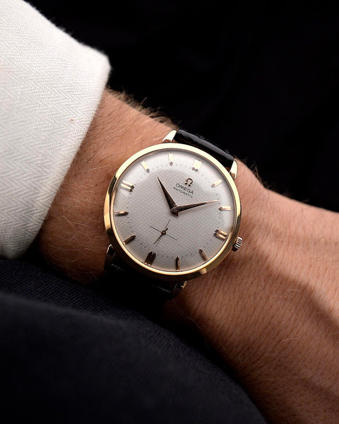 カメオ　18k Omega Jumbo 18k Rose Honeycomb 1950 – GOLDAMMER