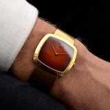 Rolex Cellini 18k Square Red 1970s