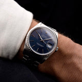 Rolex Datejust Blue Engine Turned 1990