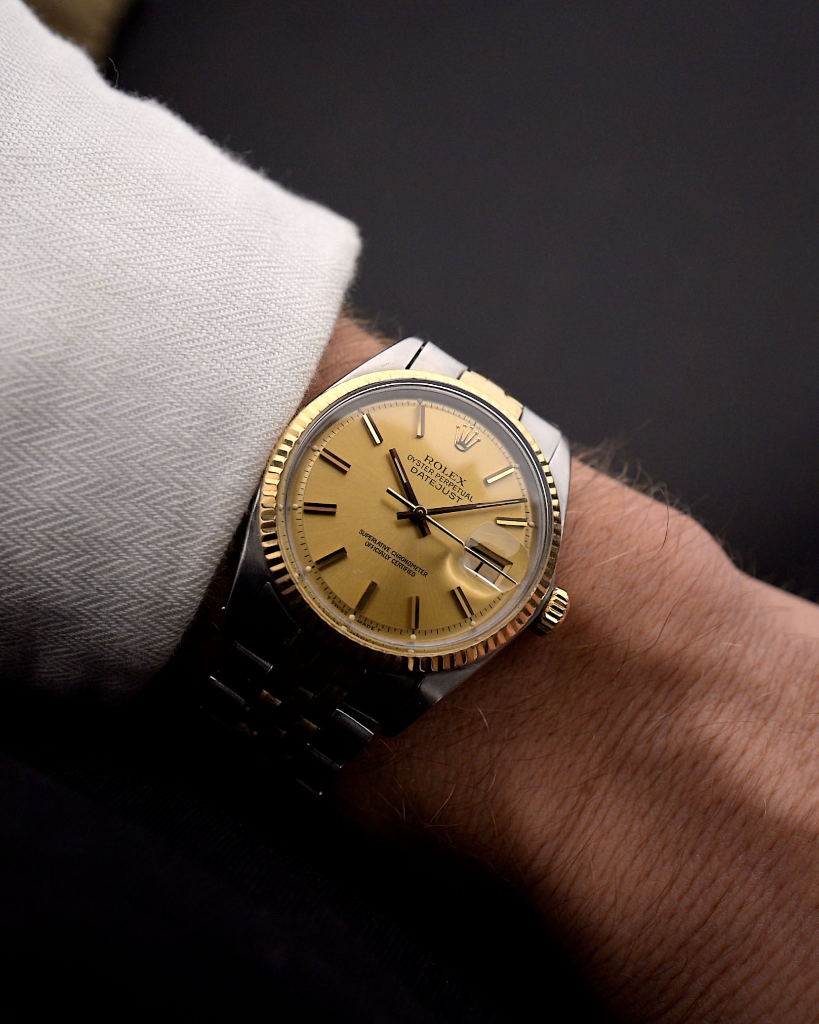 Rolex Datejust Two Tone Pie Pan Gold 1969 – GOLDAMMER