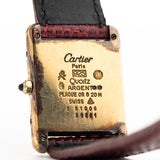 Cartier Must De Tank 81006 Vermeil Roman 1990s