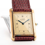 Cartier Must De Tank 81006 Vermeil Roman 1990s