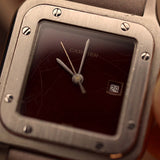 Cartier Santos 2960 bordeaux, anni '80