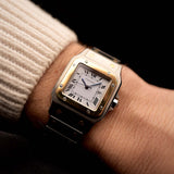 卡地亞桑托斯 2961 雙色方型錶款 1980年代