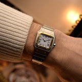 卡地亞桑托斯 2961 雙色方型錶款 1980年代