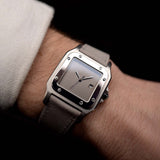 Preowned Cartier Santos Carrée 2960 Ghost 1990s  slate grey SWISS only dial 