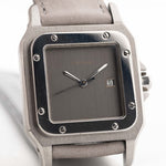 Vintage Cartier Santos Carrée 2960 Ghost 1990s  slate grey SWISS only dial 