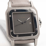 Vintage Cartier Santos Carrée 2960 Ghost 1990s  slate grey SWISS only dial 
