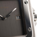 Vintage Cartier Santos Carrée 2960 Ghost 1990s  slate grey SWISS only dial date