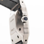 Preowned Cartier Santos Carrée 2960 Ghost 1990s case and crown