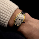 Cartier Tonneau 18k Guilloché Paris 1980s