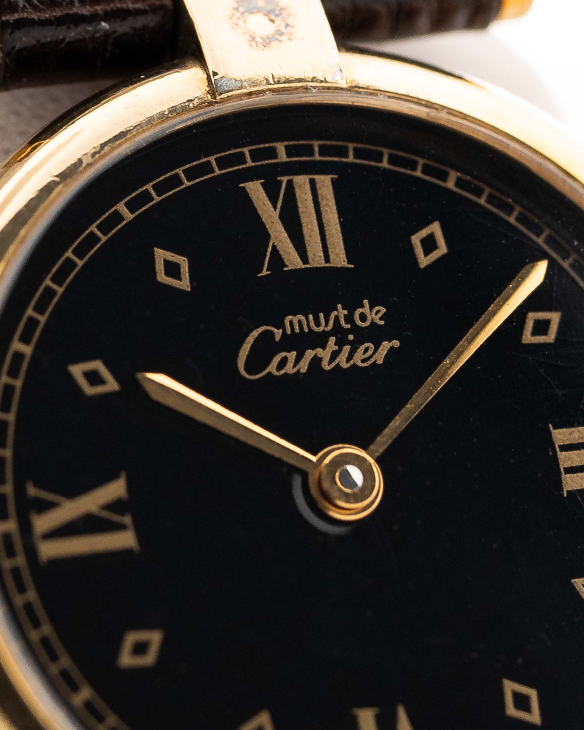Cartier Must de Vermeil 59004 Ronde Black 1990s – GOLDAMMER