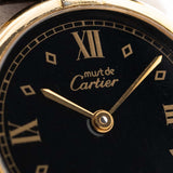 Cartier Must de Vermeil 59004 Ronde Black 1990s
