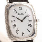 Piaget Rectangular 18k Bark Roman 1970s