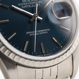 Rolex Datejust Blue Engine Turned 1990