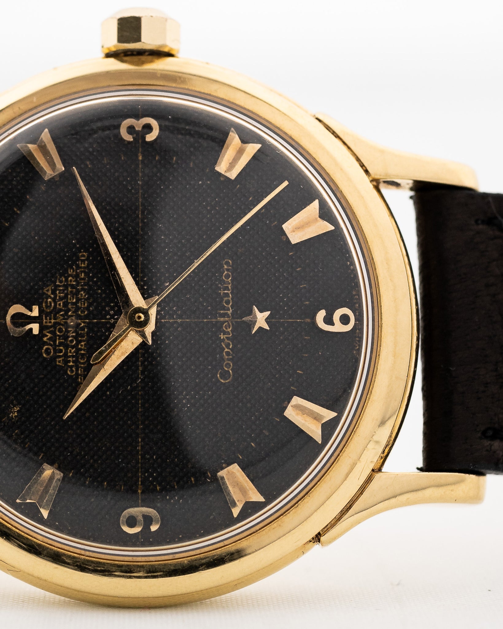 Omega Constellation 18k Black Honeycomb 1954