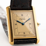 Cartier Tank Vermeil Paris Roman 1990s