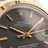 Rolex Oyster Perpetual Date Two Tone Grey 1975