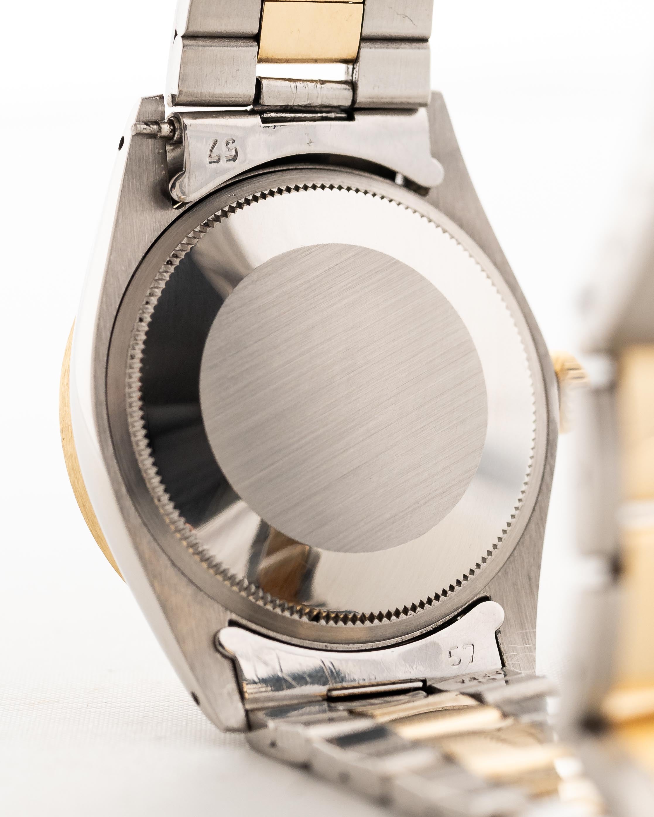 Rolex Oyster Perpetual Date Two Tone Grey 1975 – GOLDAMMER