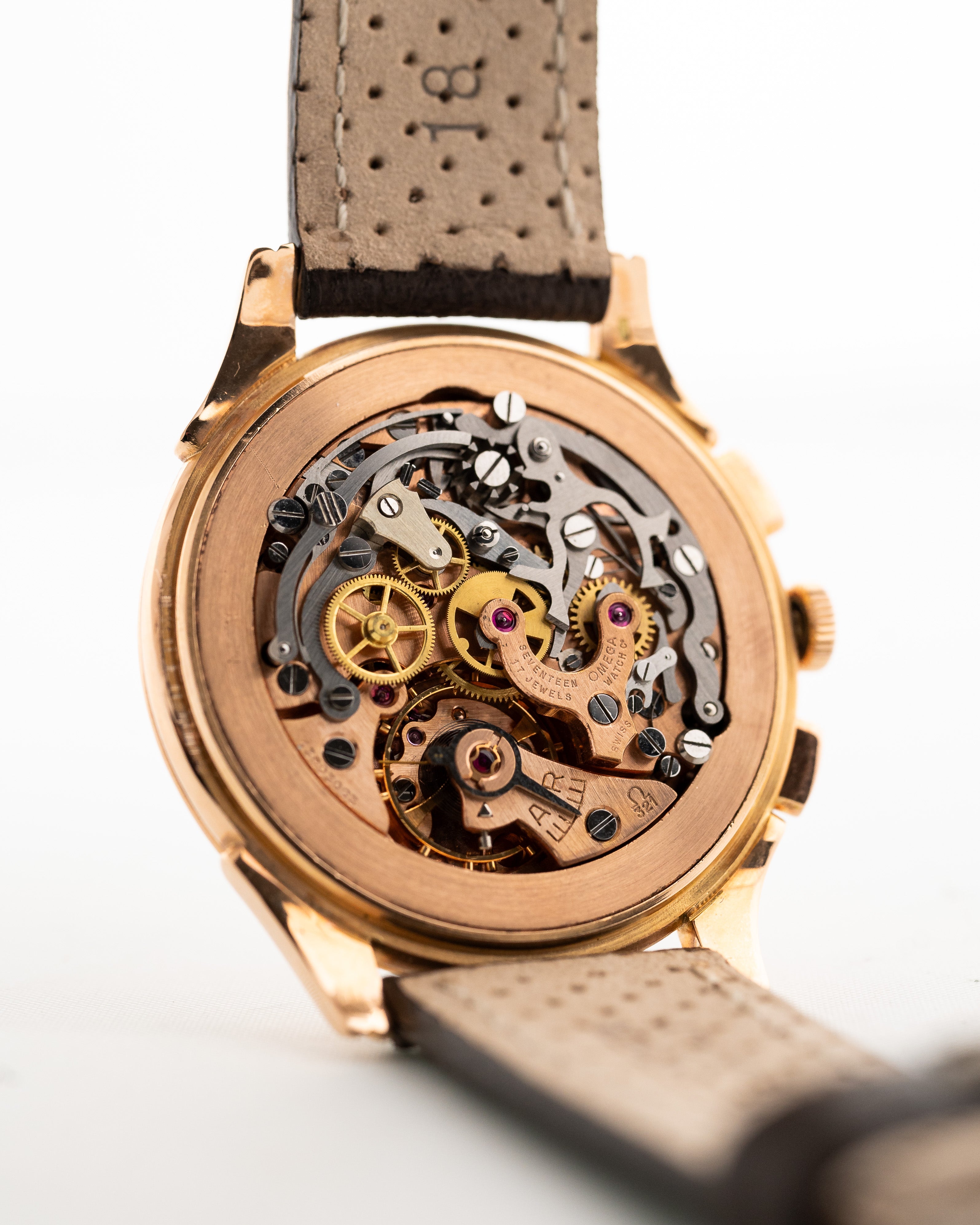 Omega Chronograph 18k Rose 321 1952 – GOLDAMMER - Main Image