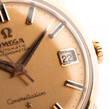 Omega Constellation 18k Rose Date Onyx 1960