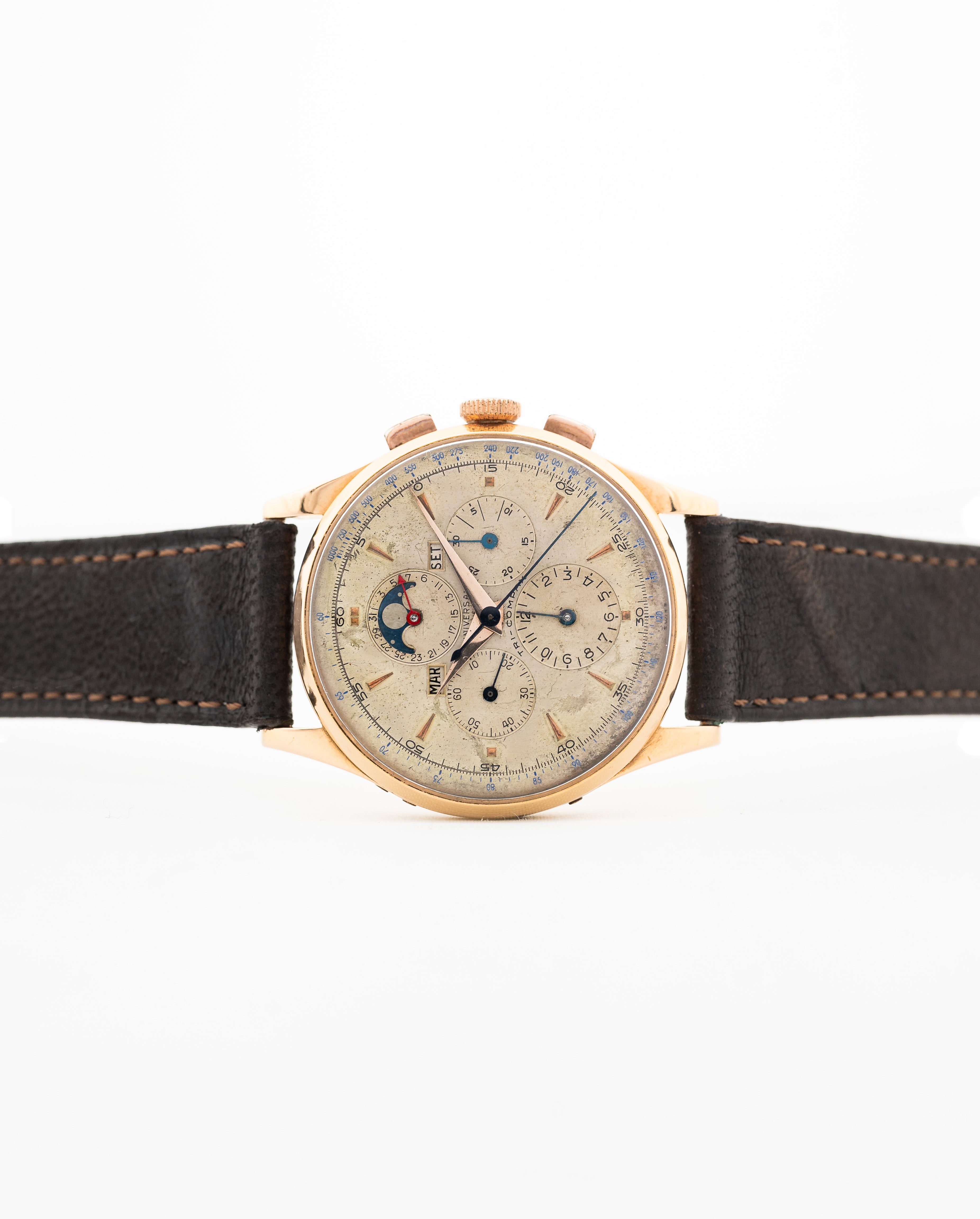 Universal Geneve Tri Compax 18k Jumbo 1950 – GOLDAMMER