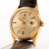 Rolex Day Date Florentine Pie Pan 18k 1963