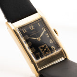 Iwc Rectangular Sub Second Black 14k 1935