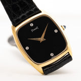 Piaget Square 18k Diamond Onyx 1970s