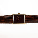 Cartier Tank Vermeil Burgundy 1980s