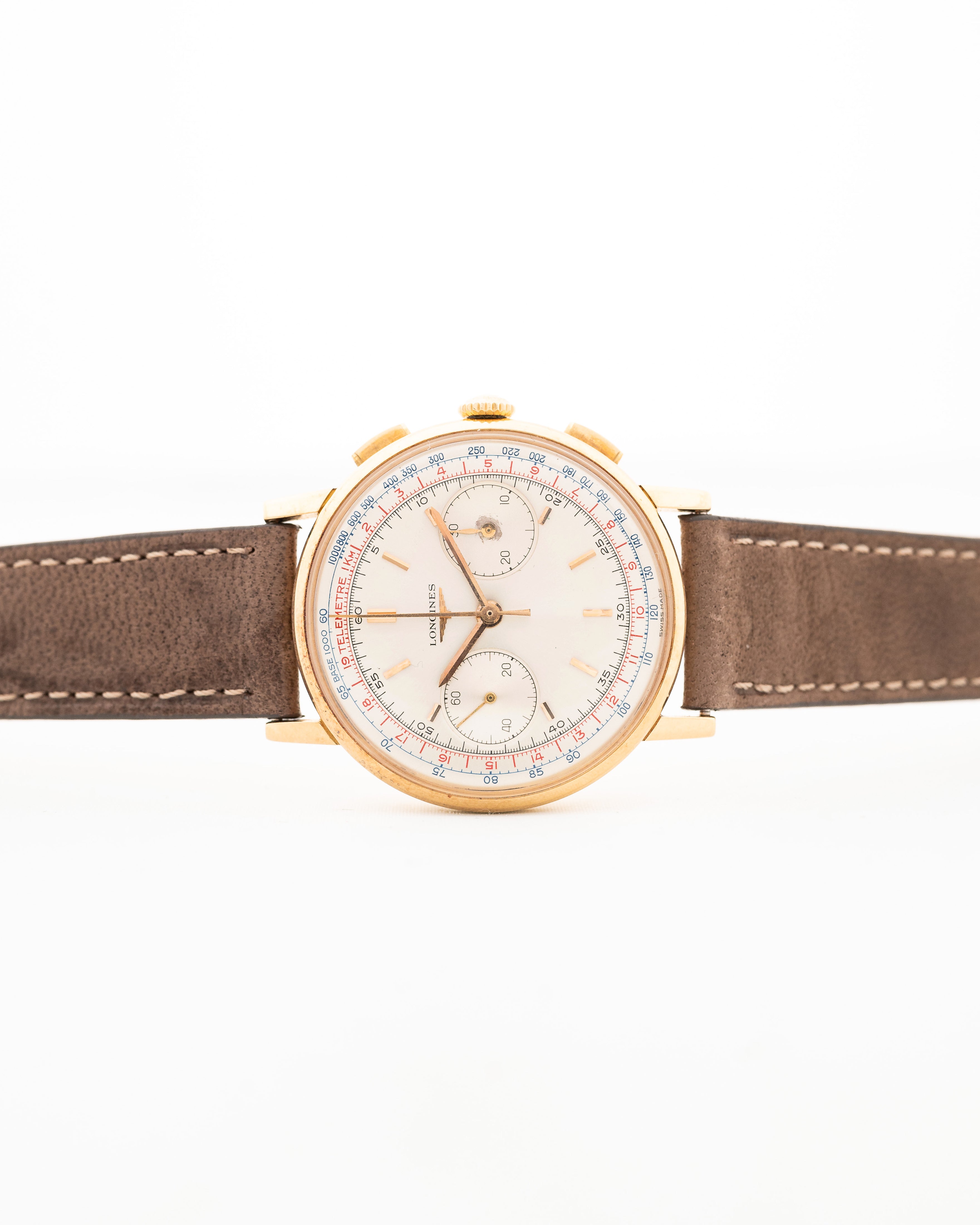 Longines Flyback Chronograph 18k Rose 1967 Goldammer