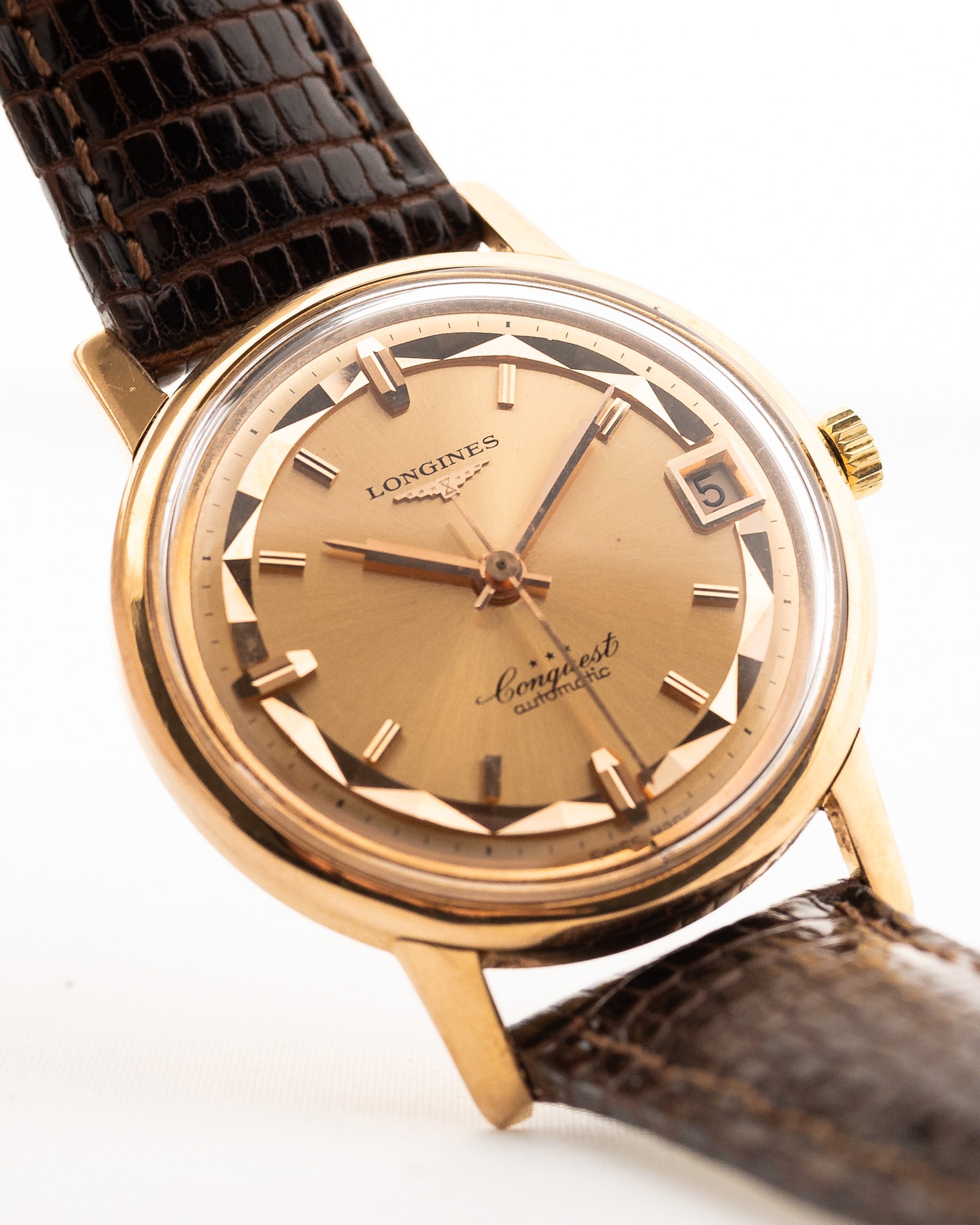 Longines Conquest 18k Pie Pan 1965