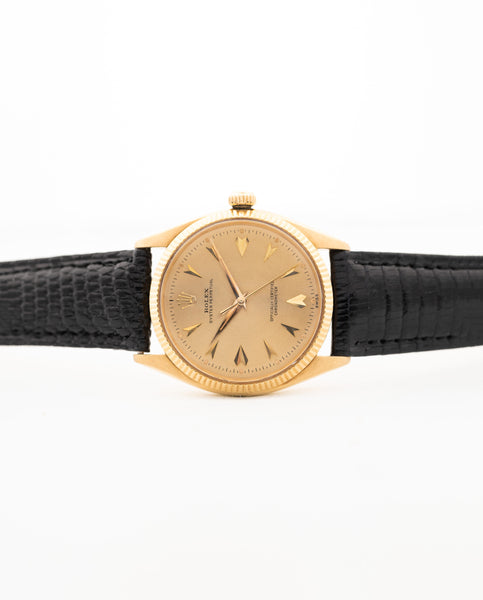 Rolex Oyster Perpetual 18k Arrow Head 1955 – GOLDAMMER