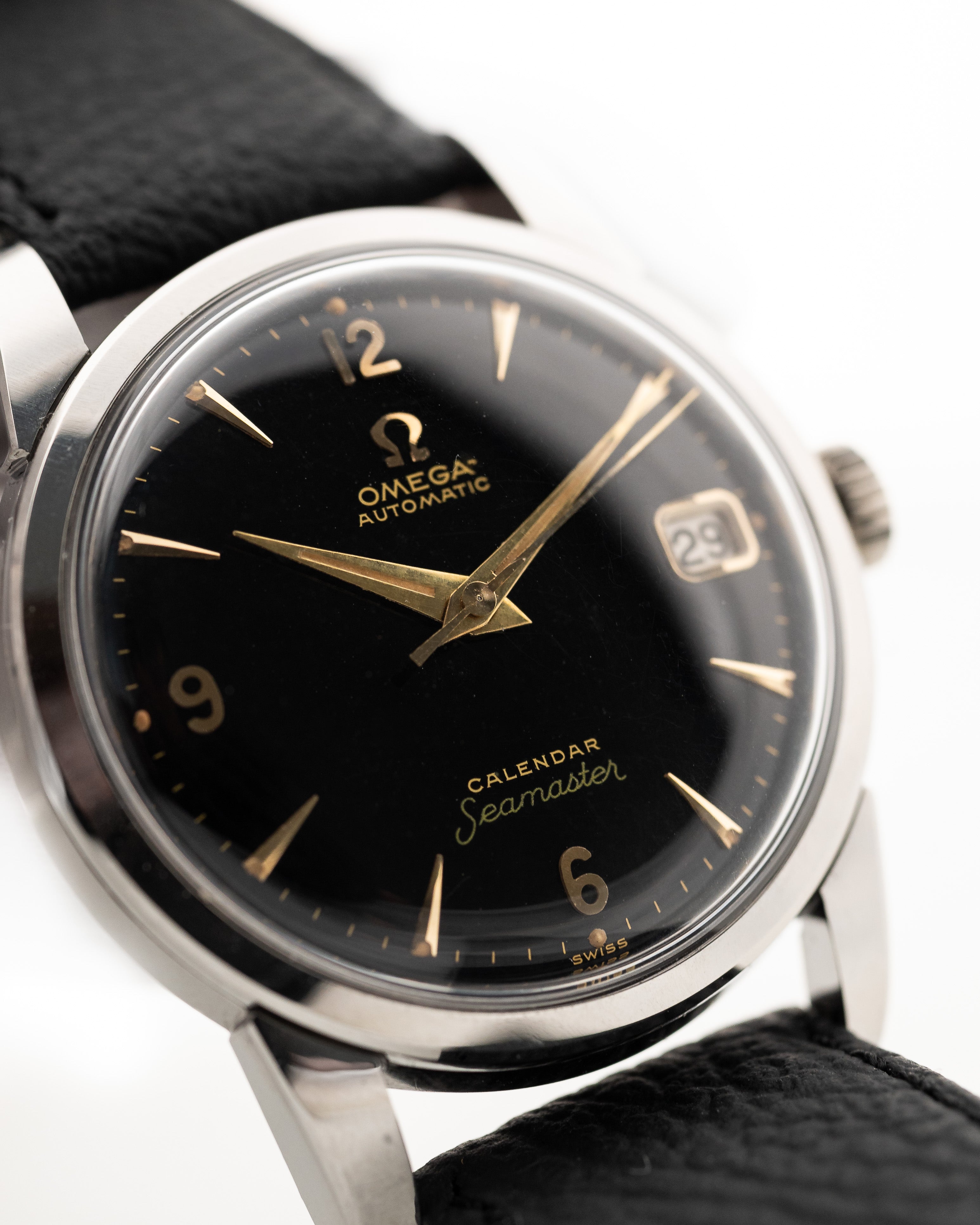 Omega Seamaster Calendar Black Gilt 1956 – GOLDAMMER