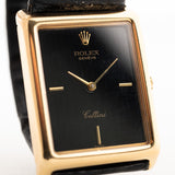 Rolex Cellini 18k Rectangular Black 1970s