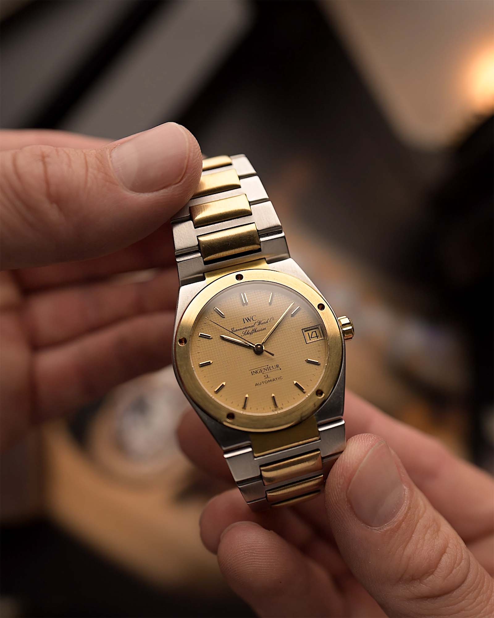 Vintage IWC Ingenieur 3505 SL Two Tone watch from 1987. 