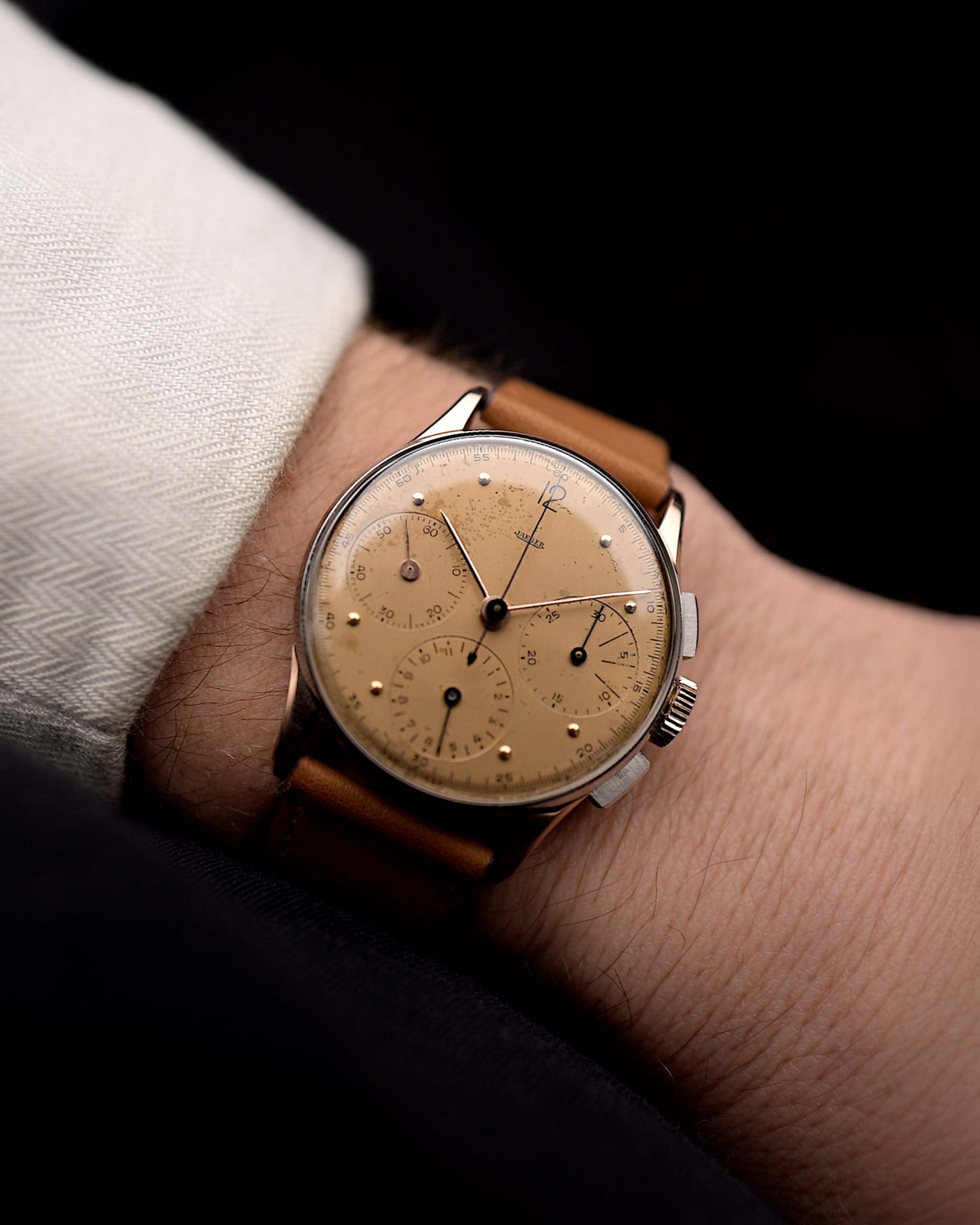 Jaeger Chronograph 22485 Two Tone Copper 1950 chronograph jaeger-lecoultre