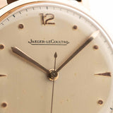 Jaeger LeCoultre Dress 18k Rose Sword 1950s
