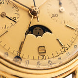 浪琴 6574 月亮相位計時碼錶 18K金 1985年