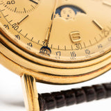 浪琴 6574 月亮相位計時碼錶 18K金 1985年