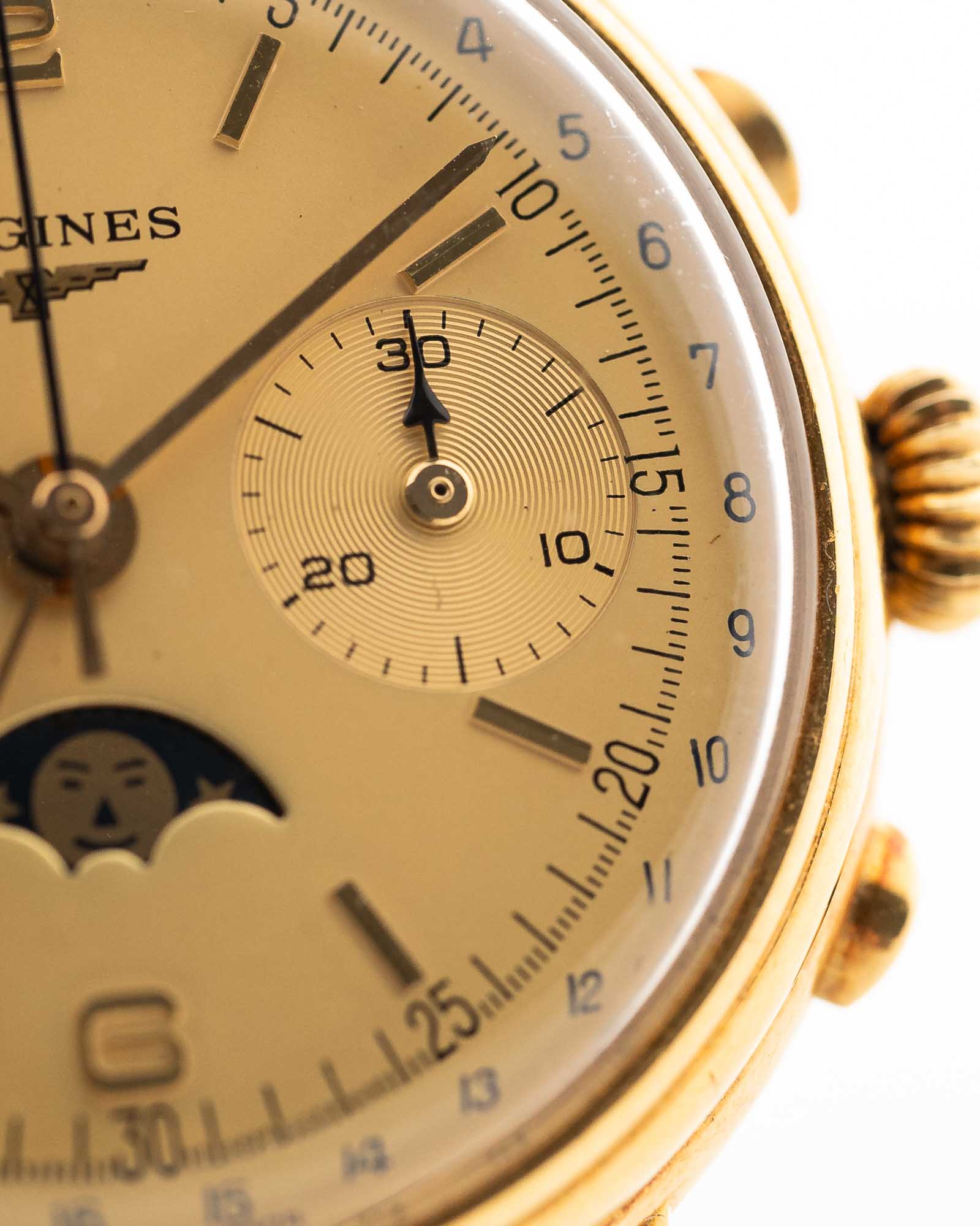 Longines 6574 Moonphase Chronograph 18k 1985 – GOLDAMMER