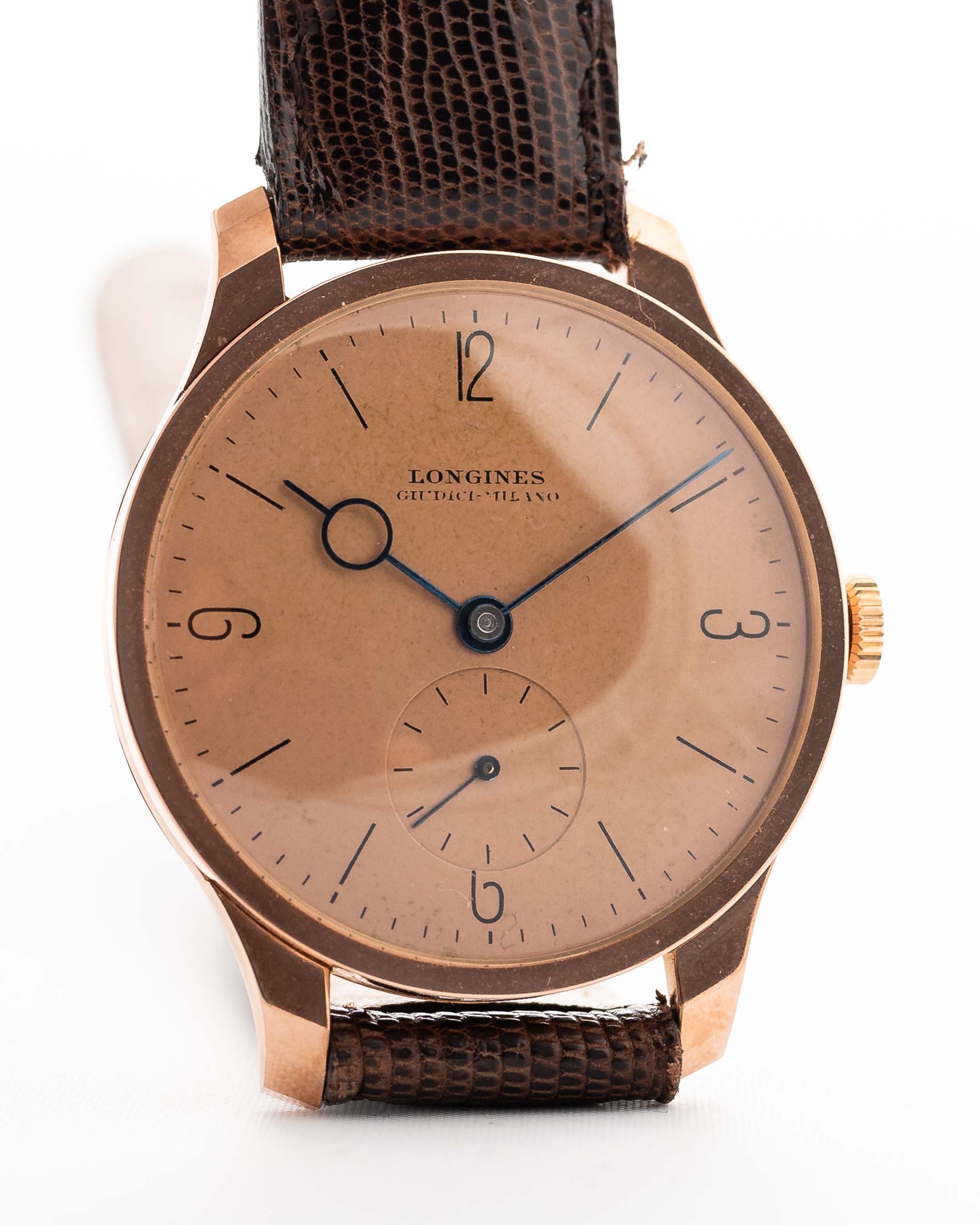 Longines Art Deco Sub Second 18k Rose 1940s – GOLDAMMER