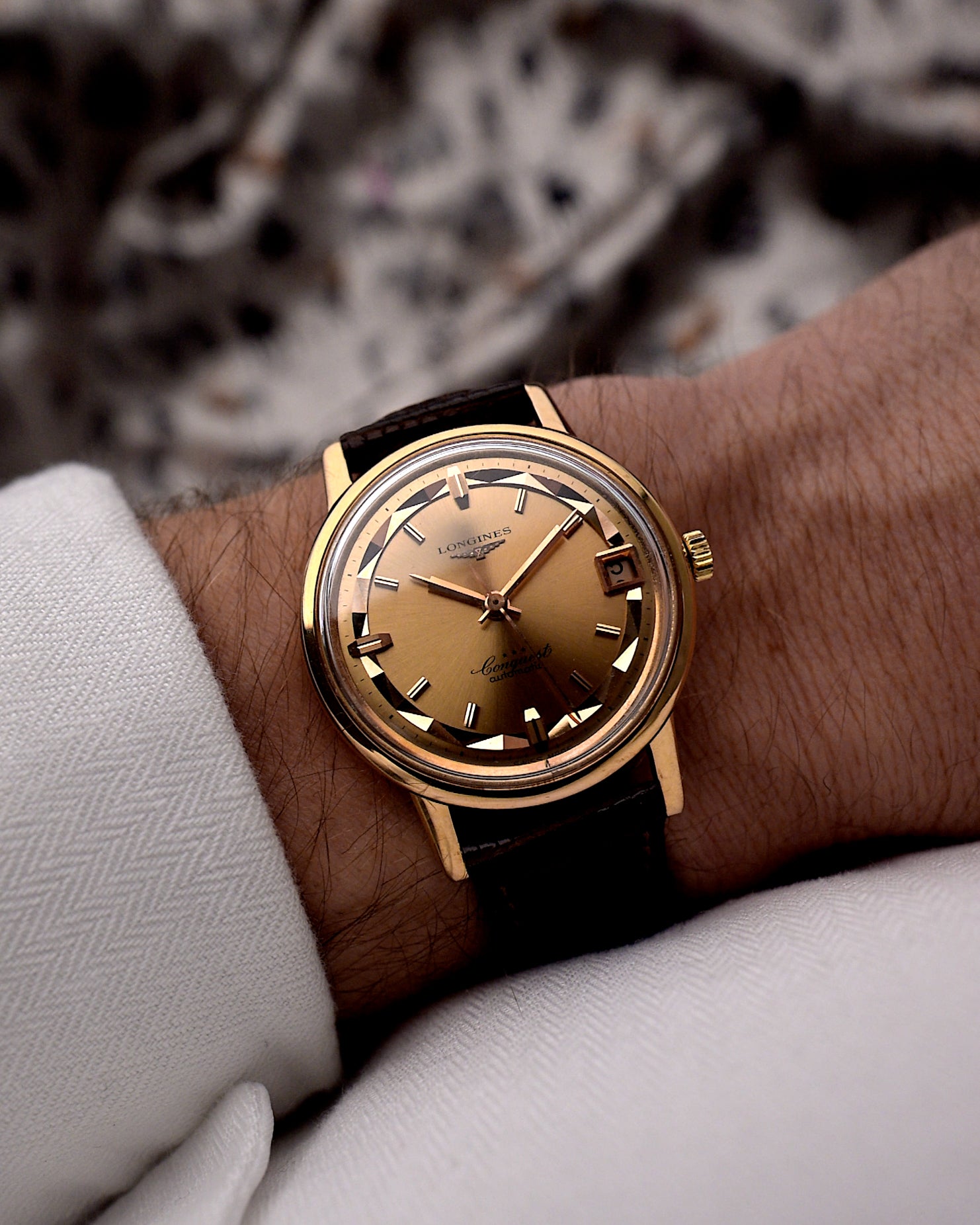 Longines Conquest 18k Pie Pan 1965 – GOLDAMMER